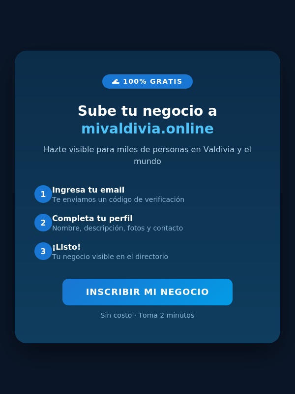 Inscribe tu negocio en Mi Valdivia Online